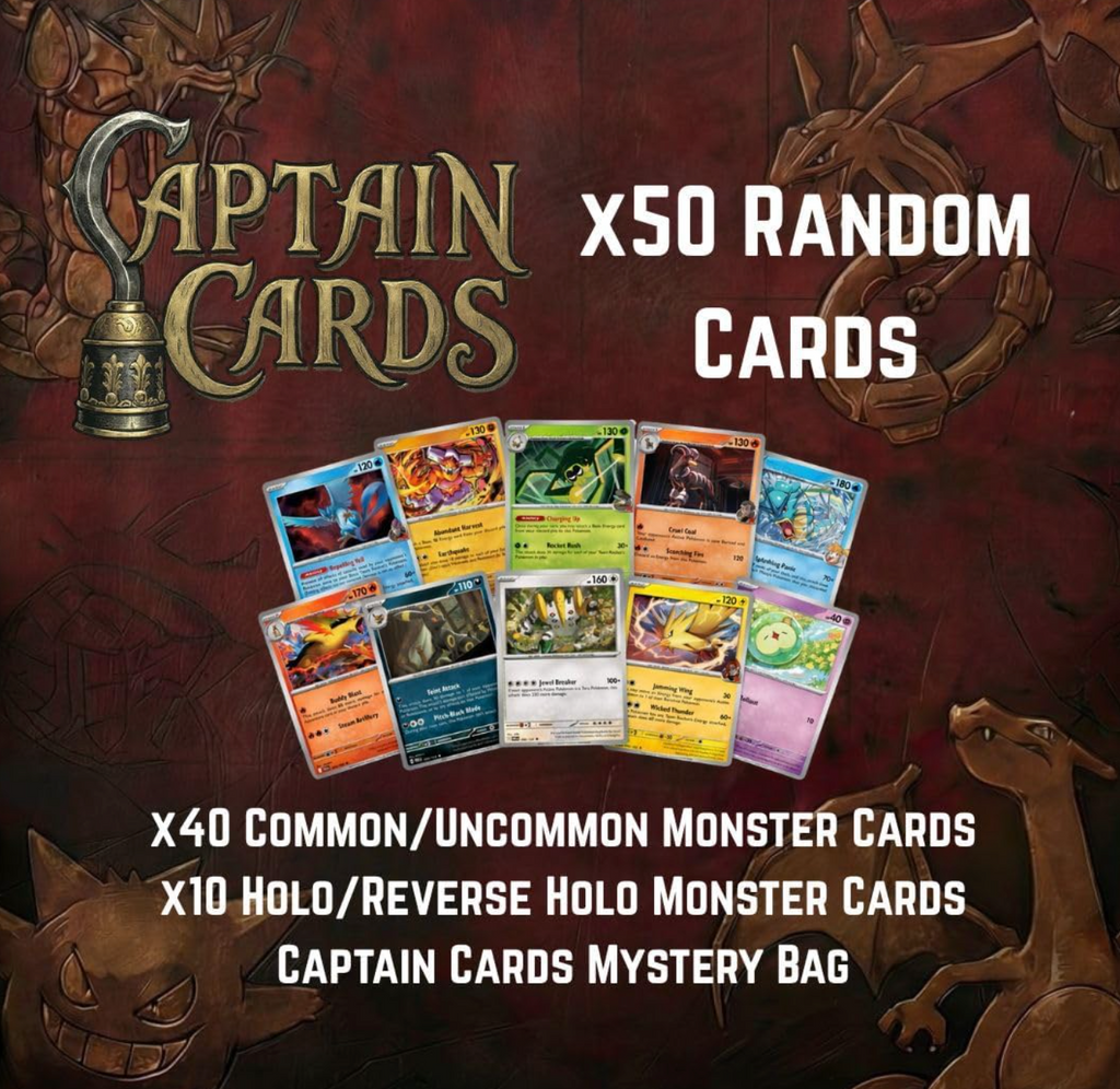 Pokémon Mystery Pack – 50 Cards (40 Common, 10 Holo) – BESTSELLER