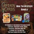 Mini Tin Mystery Bundle, Pokémon TCG Mystery Pack with Official Mini Tin, 40 Common & Uncommon Cards, 10 Holo Cards, 1 Rare EX/V or Better, Game Coin, Collector Gift Set
