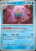 Pokémon TCG Omastar 139/165 Holo Rare – English 151 (MEW) – Near Mint