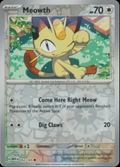 Pokémon TCG Meowth 052/165 Reverse Holo – English 151 (MEW) – Near Mint
